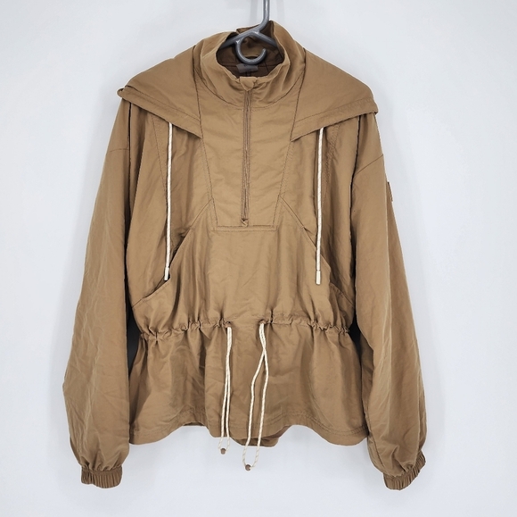 Calia Jackets & Blazers - Calia NWT Hooded Windbreaker Pullover Tan